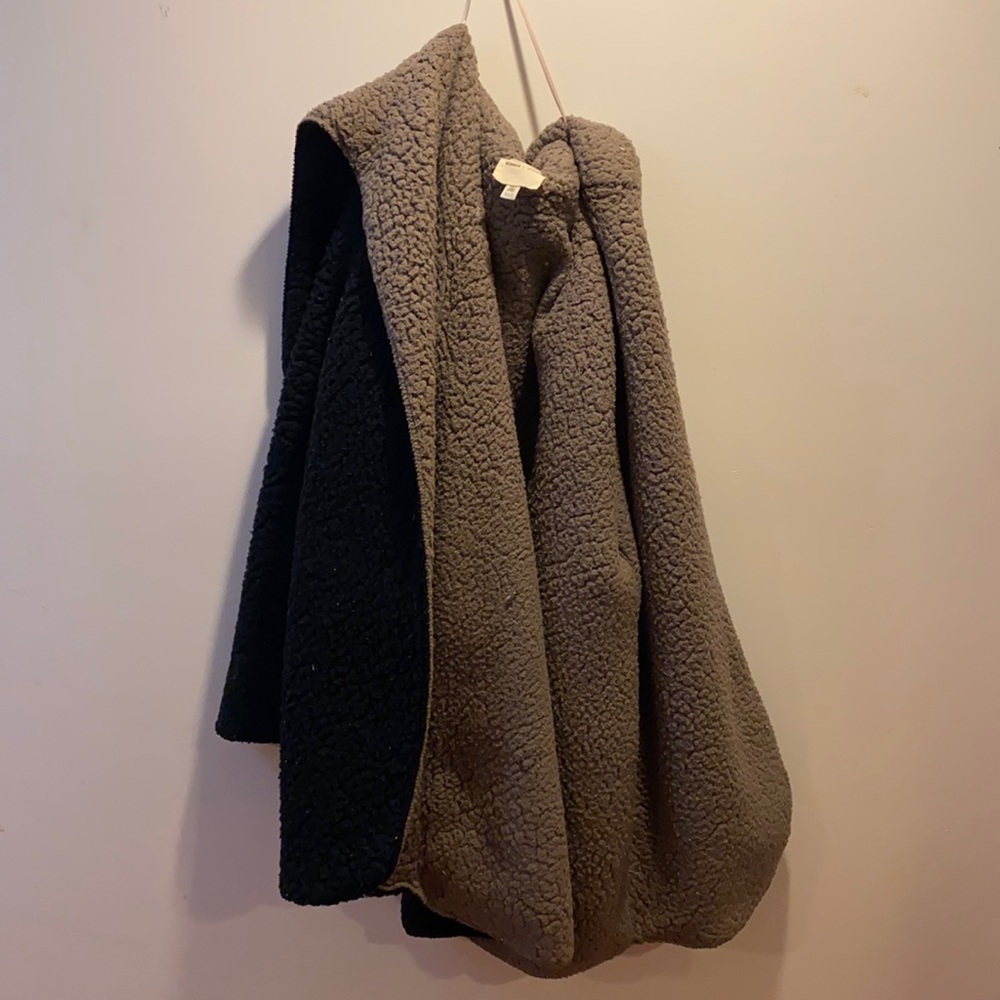 Hooded Reversible Soft Sherpa Teddy Bear Sweater